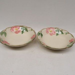 2-Franciscan China DESERT ROSE 5 1/4 Inch Fruit Bowls Made In U.S.A.